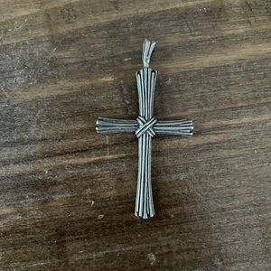 Navajo Sterling Silver Cross For Necklace